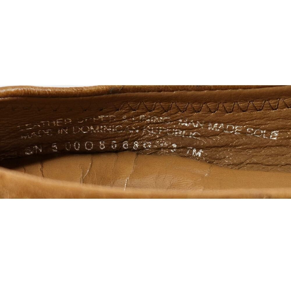 Tory Burch Tan Leather Logo Round Toe Ballet Flats - Picture 12 of 12